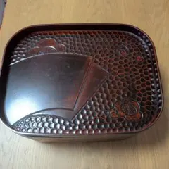 漆器 重箱 鎌倉彫風 扇面文様 伝統工芸
