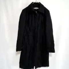 ケネスコール ウールロングコート 黒 表記8(M相当) スリムシルエット