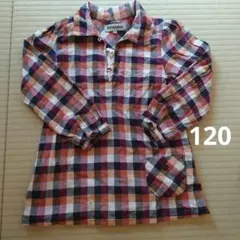 キッズ 長袖シャツ チェック柄 120 しまむら
