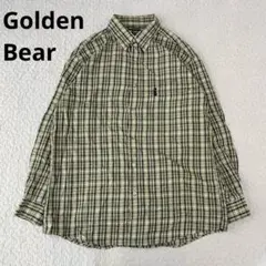 Golden Bear チェックシャツ 長袖 コットン 古着　アメカジ　レトロのサムネイル