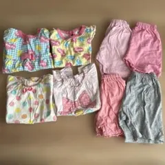 女の子　パジャマ　夏服　90.95 まとめ売り