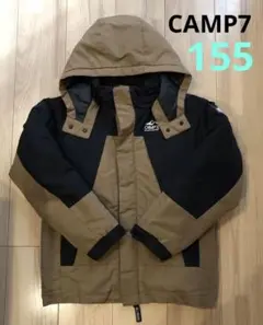 CAMP7 フード付きジャケット ブラック/ブラウン　150
