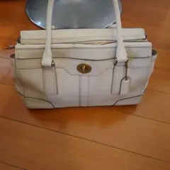 COACH　ホワイトレザー ハンドバッグ