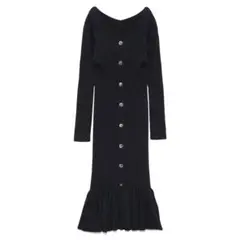 snidel 2wayフロントボタンニットワンピース