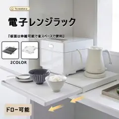 おしゃれなキッチン家電ラック及び付属（レンジラック、スライドテーブルなどを含む）