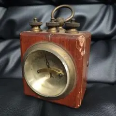 置時計 TELL 七宝 象嵌 スイス製 時代 古玩 当時物 旧家 蔵出 骨董品