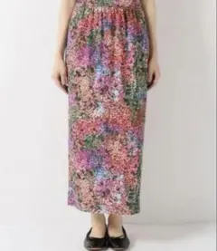 【IENA】DEVEAUX フラワープリントデザインスカート 34