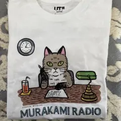美品　完売品　村上RADIO　猫イラストTシャツ　Sサイズ　白　村上春樹