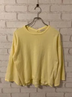 ｙ0321 アースミュージックエコロジー　F　ニット　レディース　トップス　黄色