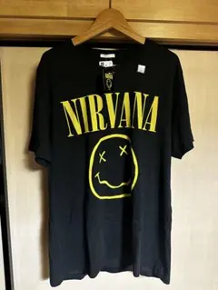 最安値新品未使用送料無料GU✖️NIRVANA限定コラボTシャツ Lサイズ黒