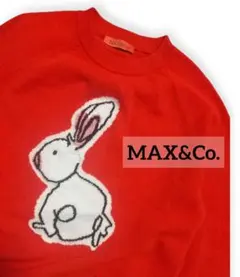Max&Co マックスアンドコー ウール うさぎモチーフ ニット 赤 個性派