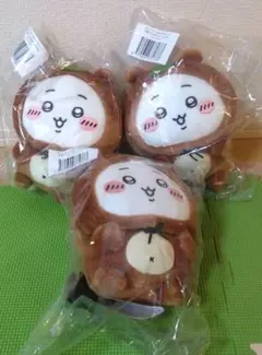 【新品】ちいかわ　たぬきだもんくじ　ちいかわ　B賞:たぬきぬいぐるみS×3セット