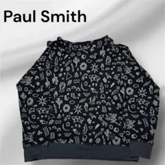 ポールスミス POP 総柄スウェット L 黒 アート柄 希少