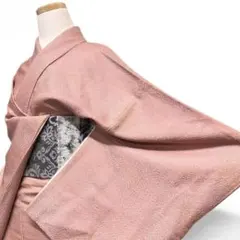 色無地　作家もの　身丈166　裄65　一つ紋　霞　ぼかし　着物　032b p