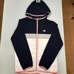 adidas ウィンドブレーカー ネイビー/ホワイト/ピンク