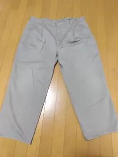 HAGGAR ハガー 2タック グレー チノパン ウエストボタン付き