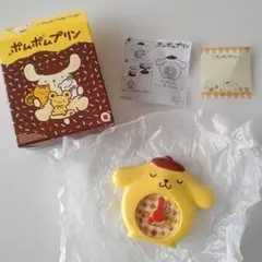 ポムポムプリン　とけい型メモスタンド　ハッピーセット