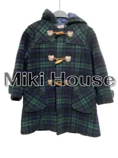 【最終値下げ】希少！Miki House チェック柄 ダッフルコート