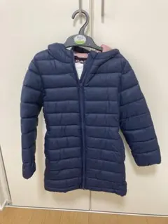 next ネイビー 中綿ダウンコート フード付き