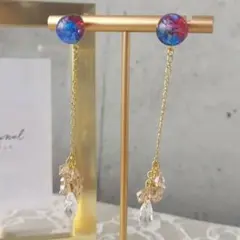 【ハンドメイド】宇宙色のレジン×煌めくクリスタル