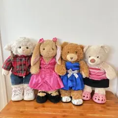 ☆レア☆ビルドアベア くま ひつじ うさぎ ぬいぐるみ 4体 洋服 靴