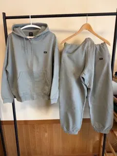 HUF オリーブ　スウェットセットアップ