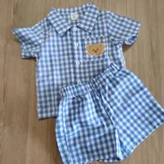 SHEIN 9-12ヶ月 チェック柄 ベビー服 セット