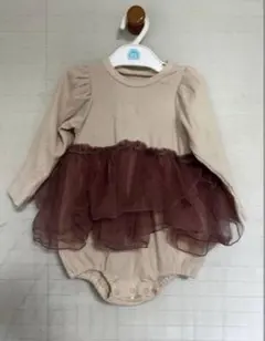 ロンパースカバーオールフリル付きロンパースベビー服女の子80プティマインお祝い服