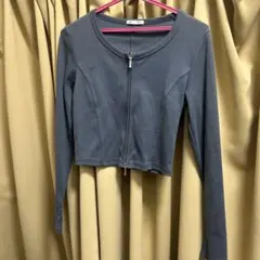 GU 群青　クロップドカーディガン M