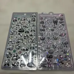 最安値　『正規品』ボンボンドロップシール しろくろボンボン パンダ セット