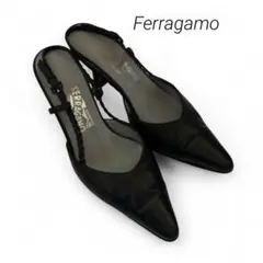 最終値下フェラガモ Ferragamoバックストラップパンプス ポインテッドトゥ