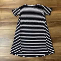 BEAUTY&YOUTH ボーダー カットソーワンピース 紺 F 日本製