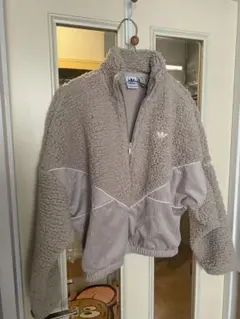 adidas ベージュ ボアジャケット フリース モコモコ
