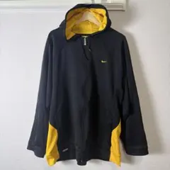 【00s Y2K】ナイキ DRI-FIT ジップパーカー テック イエロー L