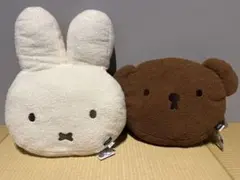 ミッフィー　ボリス　もこもこフェイスクッション