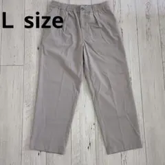 “美品“ GU ベージュ レーヨンワイドパンツ Ｌ size