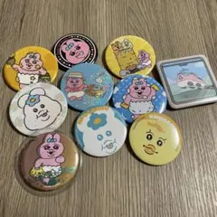 おぱんちゅうさぎ・んぽちゃむ・きみまろ 缶バッジセット