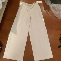 UNIQLO クレープジャージーストレートパンツNatural