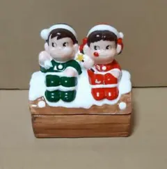 (中古) ペコちゃん&ポコちゃん 小物入れ(置物)