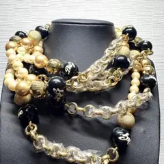 未使用保管品✨ドルガバ ネックレス 2連 超ロング パール カラーストーン