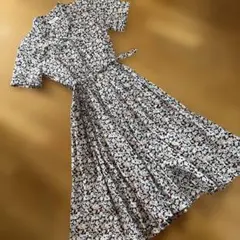 インゲボルグ　オリエンタル調花柄　コットンワンピース　ビンテージ