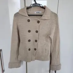 ファミリア　フロントボタン衿付きターンナップカフスセーター(130cm)