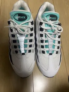 Nike Air Max 95 ホワイト/ブラック/ターコイズ　ブラックボーダー