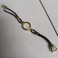レザーブレスレット時計 ゴールドケース　シャルルジョルダン