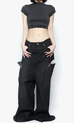 THEREDTHREAD S cutting denim 3 lace Mサイズ - メルカリ