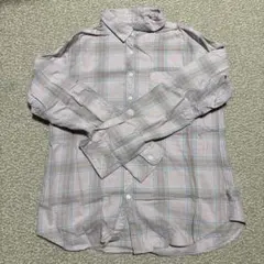 earth music & ecology ピンクチェックシャツ Sサイズ