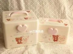 リラックマ コリラックマ 2019年 取っ手付きBOX 大 小 2個 小物入れ