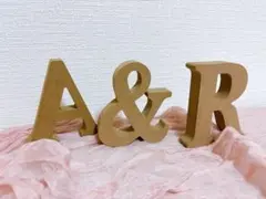 イニシャル　オブジェ A & R木製 結婚式　3個セット　前撮り　ウェディング