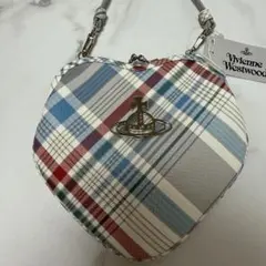Vivienne Westwood ハート型ショルダーバッグ マドラスチェックのサムネイル