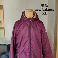 【美品】ニューバランス New Balance ダウンジャケットバーガンディXL